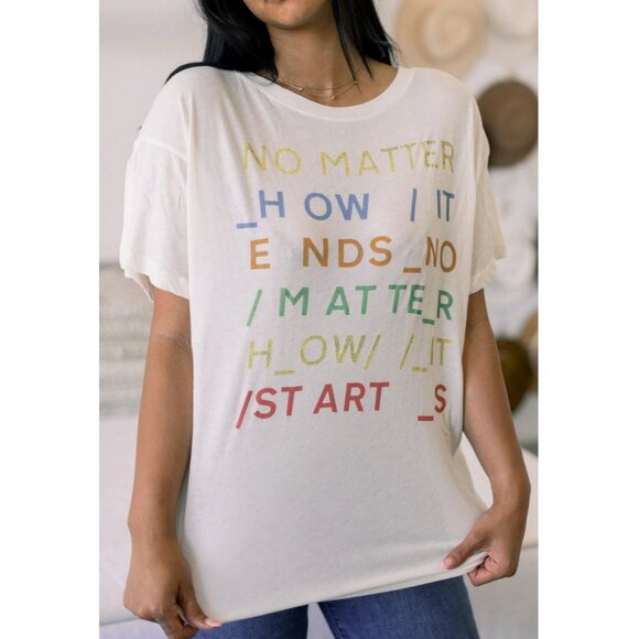 People Of Leisure Radiohead No Matter Band Tee Oversized Graphic T-Shirt Rock - Picture 11 of 11
